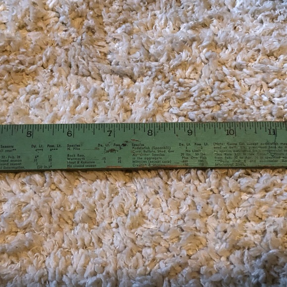 9421 VTG Ruler Measure W/ MO Fish Laws Robertsons Mobile Svc. & Sporting Goods - Picture 10 of 14